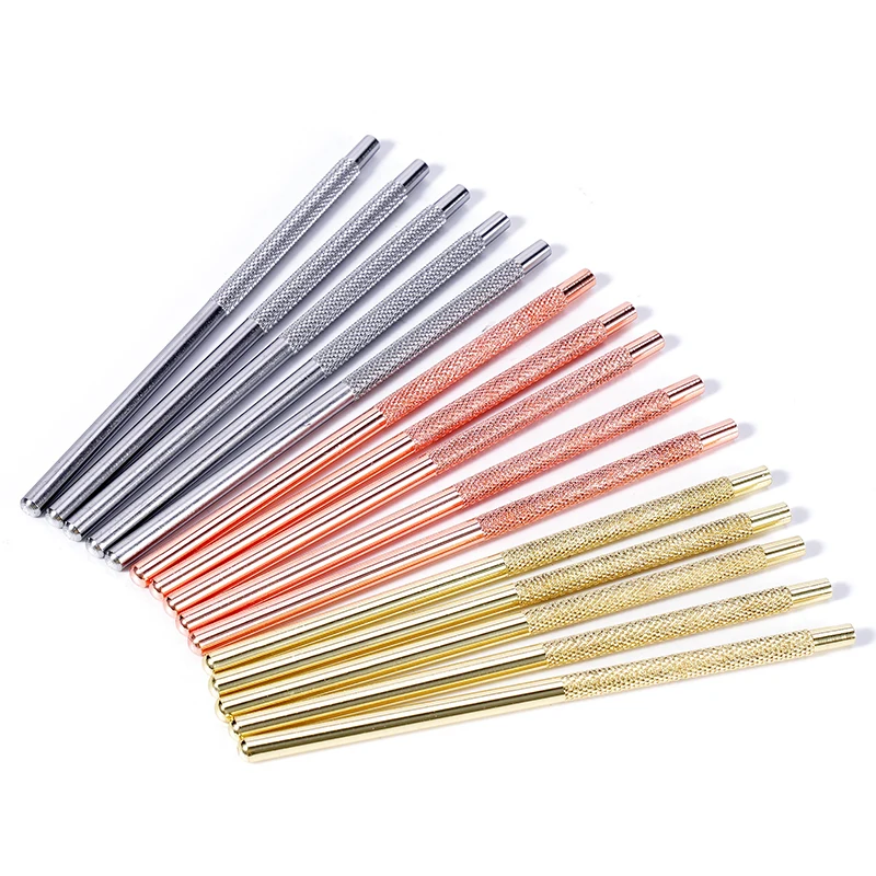 6Pcs Stainless Steel Dental Mouth Mirror Handle Multifunction Mirror Reflector Gripper Detachable Handle Dentist Tool