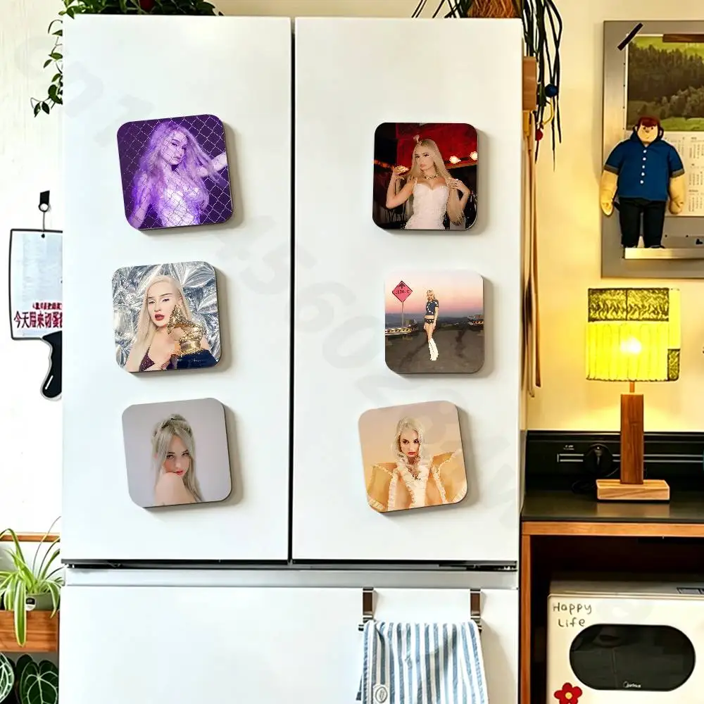 K-Kim P-Petras Fridge Magnets Round Magnetic Refrigerator Decoration Memorial Gifts Wedding Favors