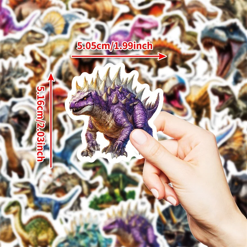 10/30/50 قطعة الكرتون ديناصور لزجة بولي كلوريد الفينيل ملصق الجمالية القرطاسية DIY بها بنفسك الملونة الديكور سكرابوكينغ لوازم الأطفال #2