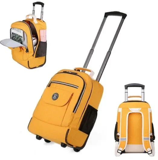 18 Inch Wheeled Backpacks for Laptop Waterproof Travel Trolley Backpack Large Capacity Men Trolley Bags Luggage Carry-on Bags 가방