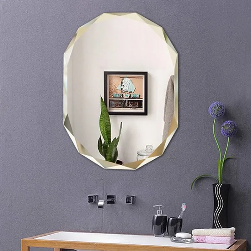 Espejos Simple europeo sin marco espejo Irregular Espejos De Baño decoración De pared De Hotel espejos Espelho Para Banheiro