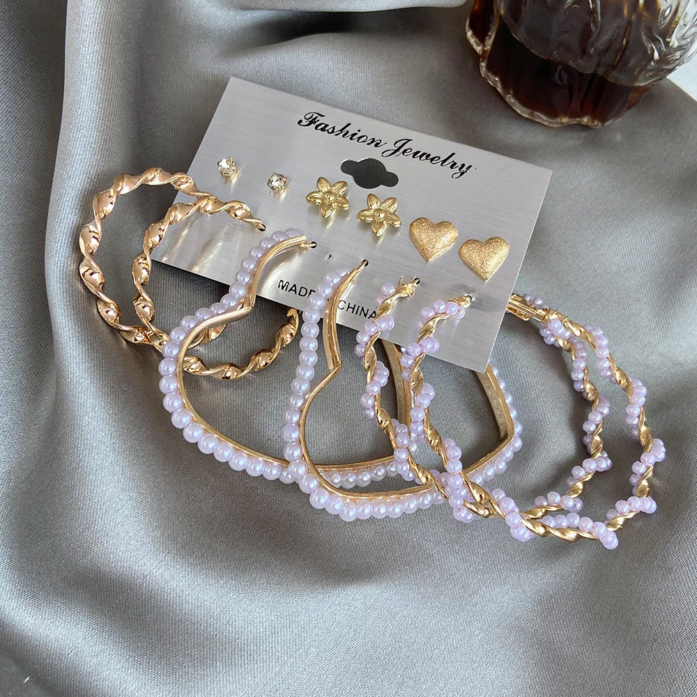 Korean Style Exquisite Charm Long Tassel Stud Earrings Set Women Personality Versatile Girlfriend Party Gift Jewelry