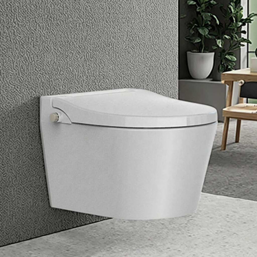Slow‑Close Non‑Electric Elongated Bidet Toilet Seat, Built‑in Wash Nozzle for Bathroom Replacement Fixture