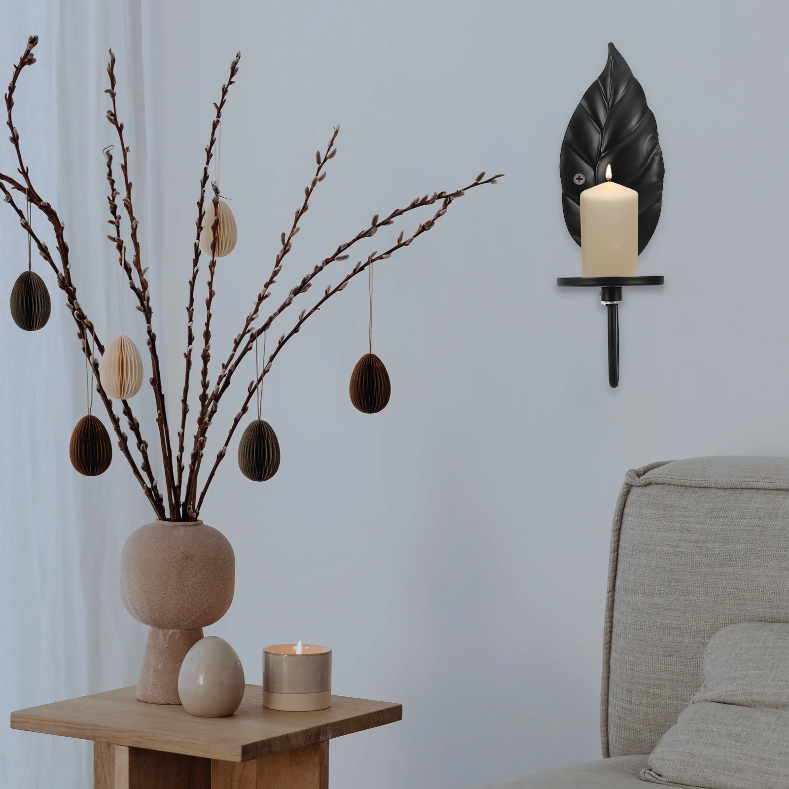 

Iron Wall Mounted Holder Detachable Vintage Design Space Saving Multi Functional Tray Home Decor