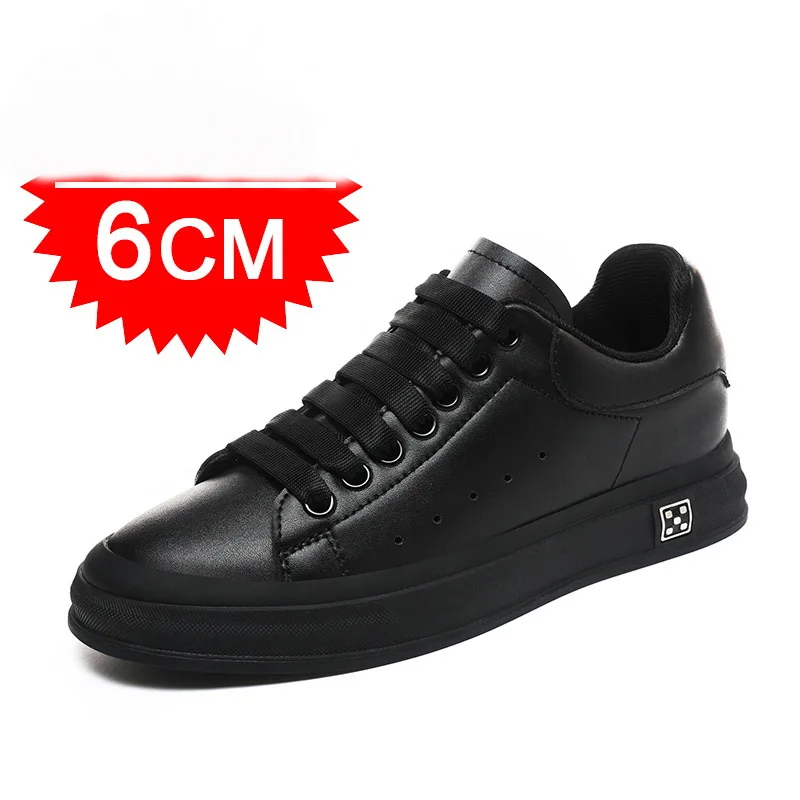 

Casual Lift Sneakers Men Elevator Shoes Height Increase Insole 6cm White Black Taller Shoes Men Fashion Sports Plus Size 37-45
