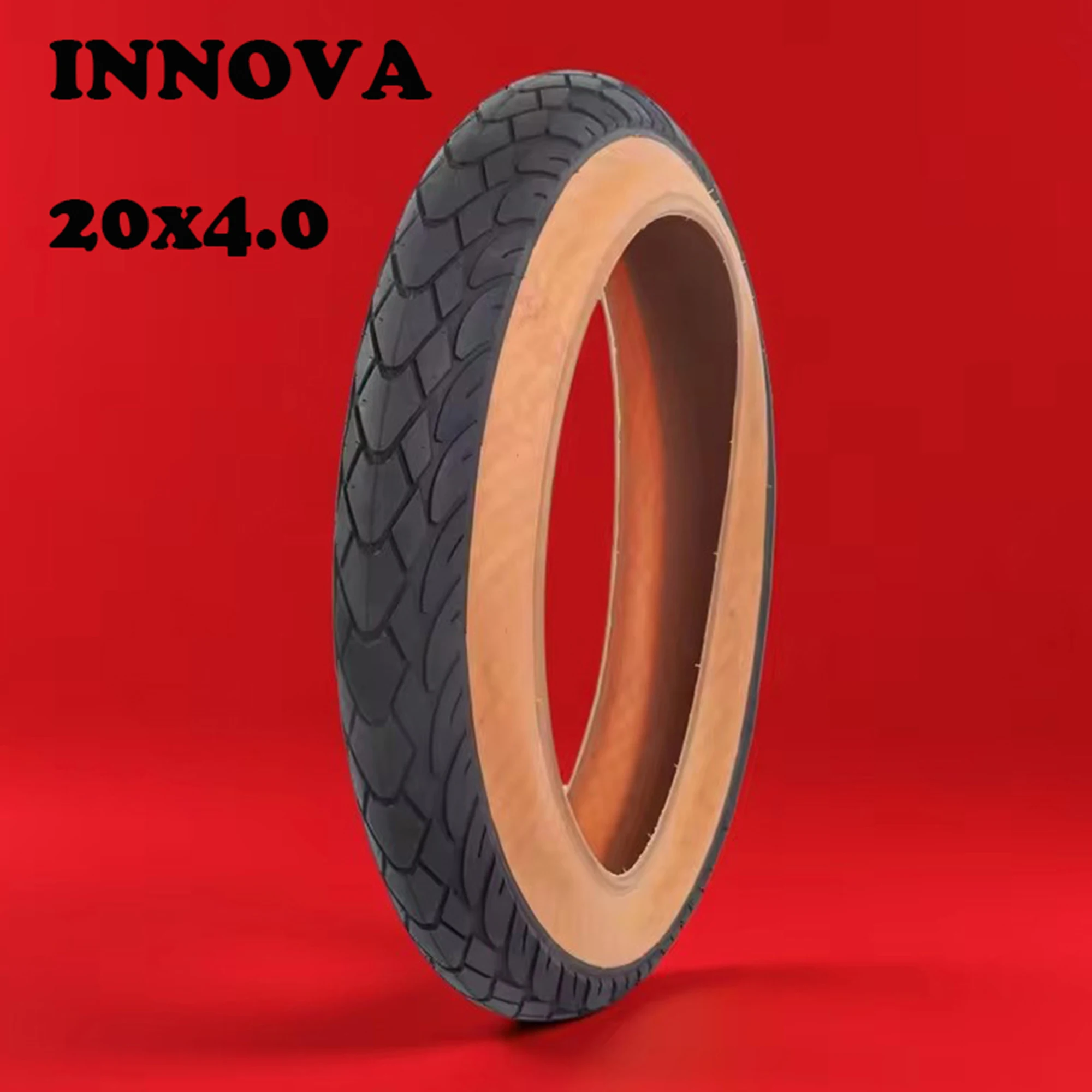 

INNOVA Brown Fat Tire 20x4.0 inch Electric Fat Tire Snow Beach Bike Tire Inner Tube Bike Parts Bike Accessories