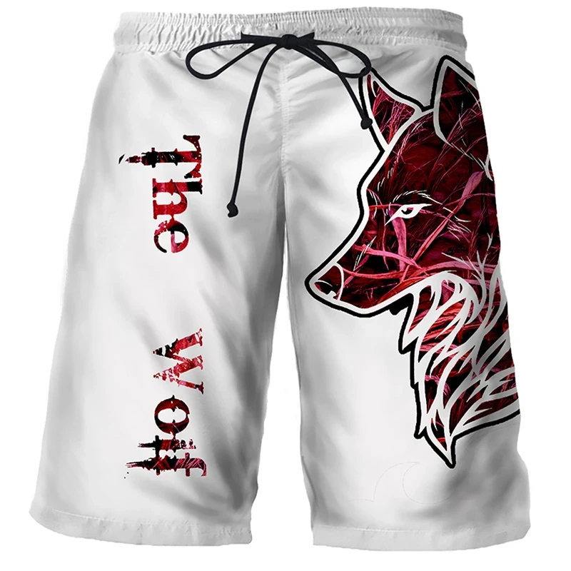 Cool Tiger Lion Wolf Summer Swimwear Shorts Comfortable Surf Board Shorts Quick Dry Swimsuit Sport Trunks Men Beach Shorts Boys