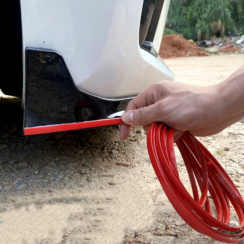 

3M/5M Car Bumper Red Decoration Strip Car Door And Window Protection Strip Car Door Decoration Strip Body Anti-collision Strip