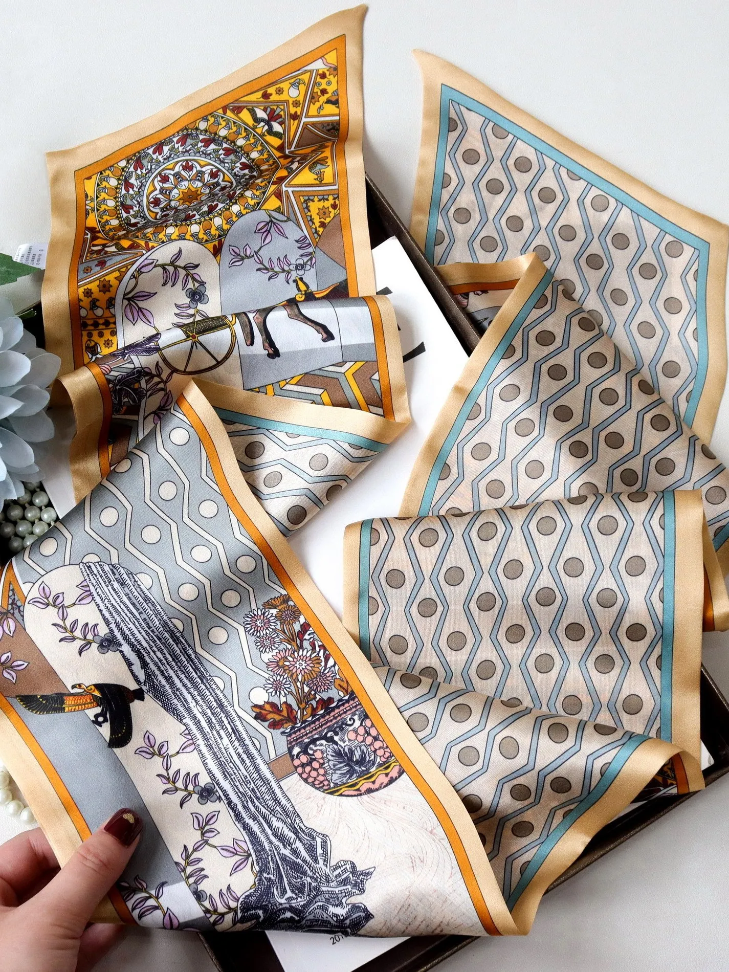 new-style-silk-scarf-for-women-thin-narrow-long-double-layer-double-sided-silk-spring-summer-korean-version-scarf