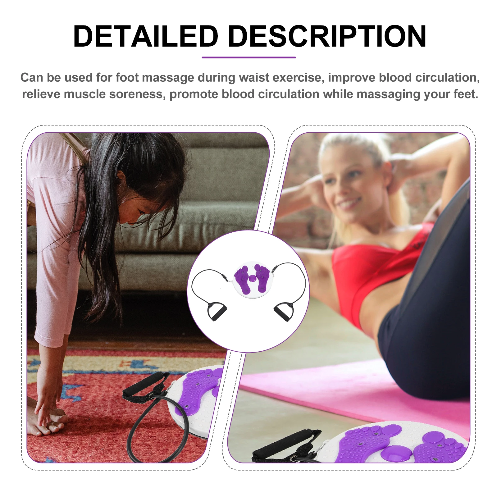 لوحة دوارة للياقة البدنية المنزلية، معدات نسائية، تصميم فريد، براعة رائعة، ممارسة صامتة