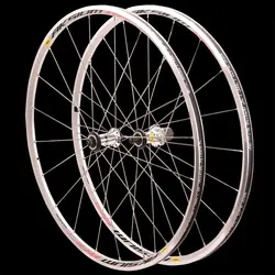 700C Silver  Aksium - Road Bike Wheelset bicycle Wheel rim brake rims use for 8/9/10/11s aluminum alloy