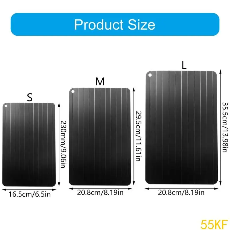 55KF Aluminum Thawing Tray For Frozens Fish Beef Pork Chicken Rapid Thawing Plate Fast Defrosting Board Kitchen Tool view 6
