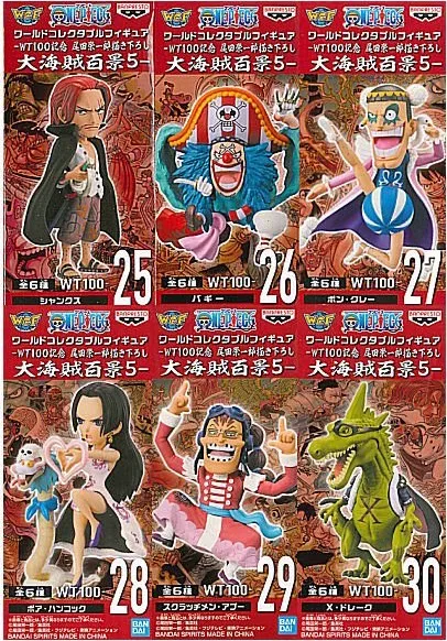 In Stock BANDAI BANPRESTO Original One Piece WCF WT100 VO.5 Shanks Buggy Mr.2 Bentham Boa·Hancock Scratchmen Apoo X· Drake Gifts