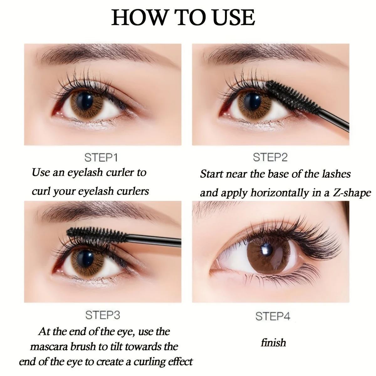 Double-ended mascara, waterproof, long-lasting and not easy to smudge, long and thick 3D mascara