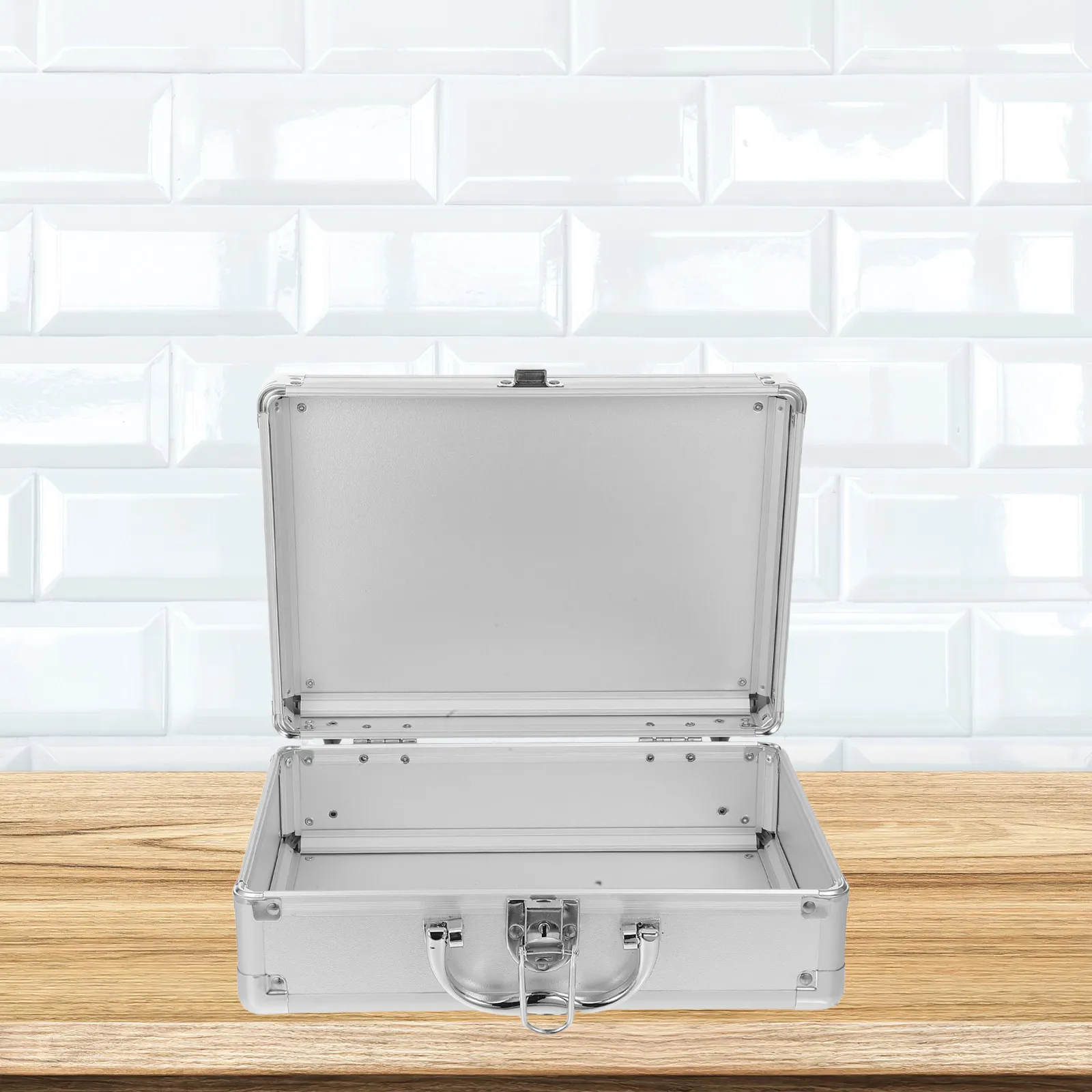 

Aluminum Alloy Lightweight Tool Briefcase Handheld Hard Case for Makeup Camera Accessories Organizer Metal Storage Case