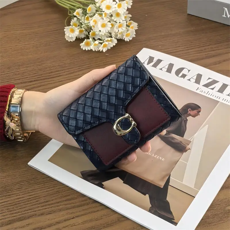 Card Bag Wallet for Women Exquisite New Style Folding Niche Design Large Capacity Multi Card Slot Leather Wallet