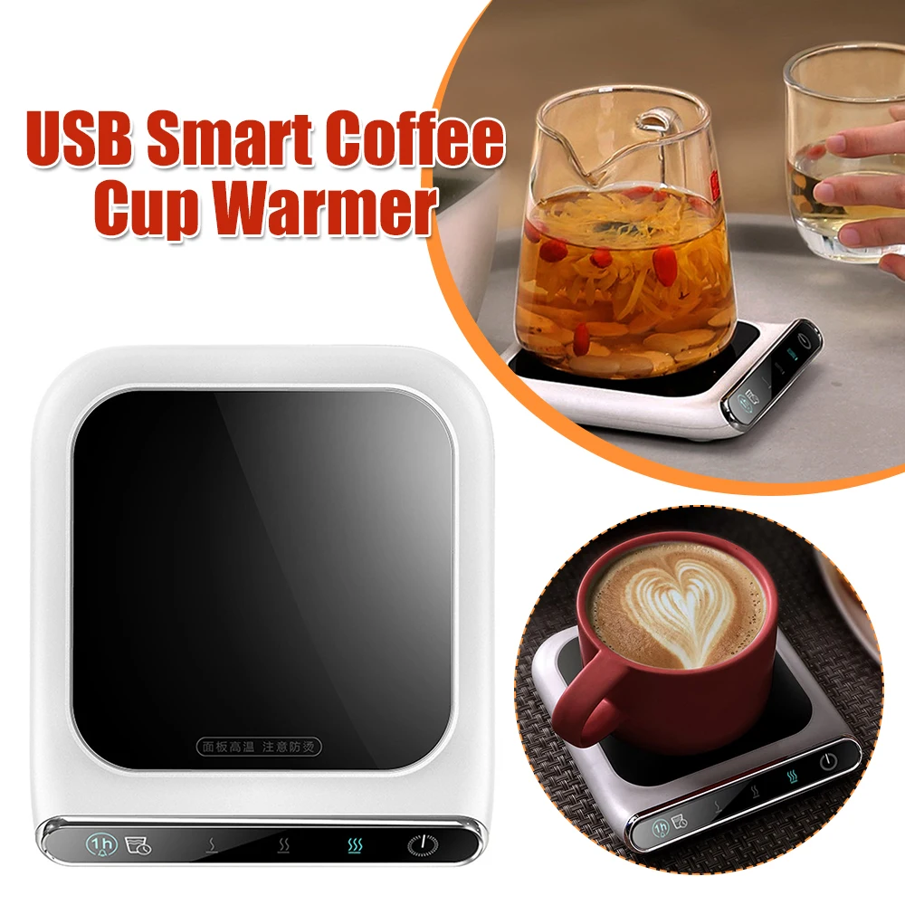 

USB умная электрическая грелка для напитков с регулируемой температурой, настольная подставка с подогревом для офиса, дома, офиса