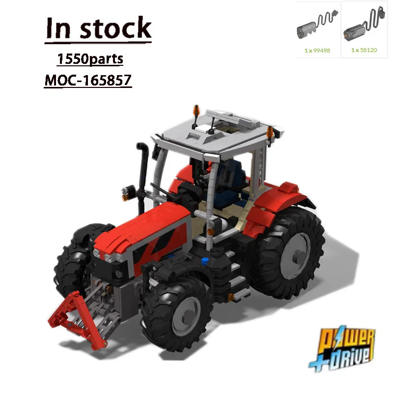 

MOC-165857Электрический грузовой транспортный сельскохозяйственный трактор, модель строительного блока, 1550 деталей, игрушки для мальчиков и детей, рождественские строительные блоки