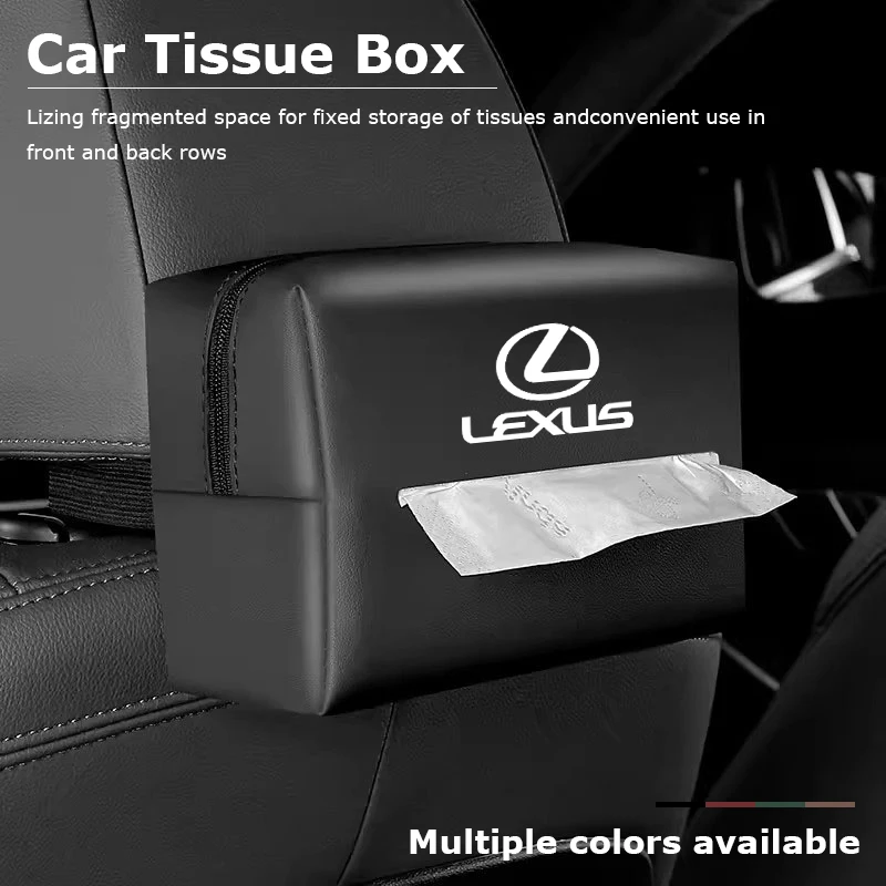 Car Tissue Box Sun Visor Seat Back Paper Towel Storage Bag For Lexus ES RX NX LS UX LM LX GX IS300 RX350 LS500 LX600 NX260 IS250