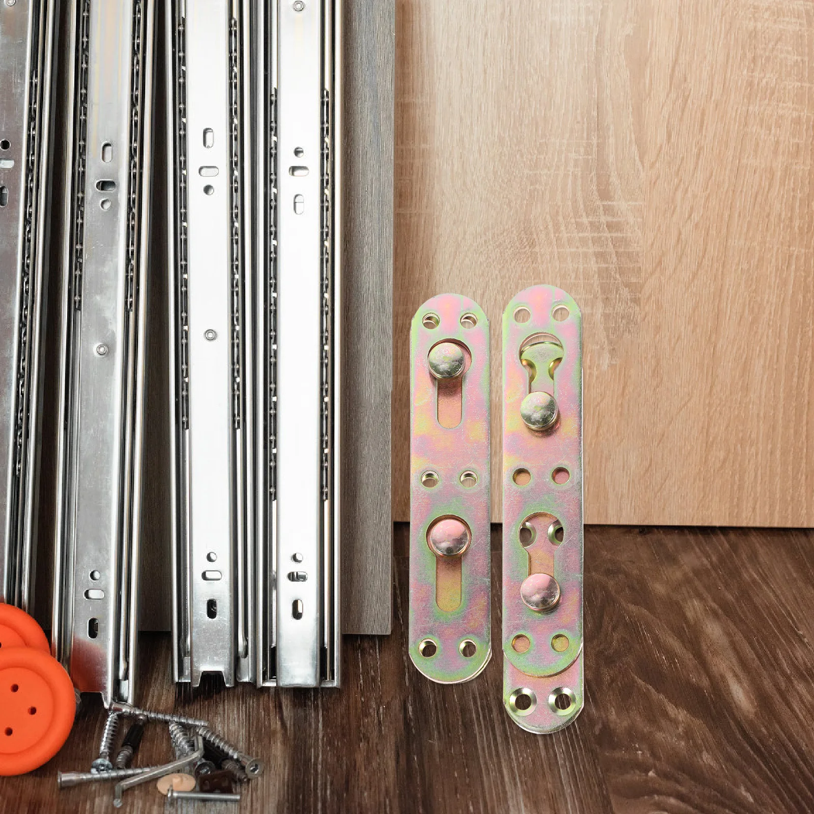 

4pcs Bed Rail Hinges Heavy Duty Iron Brackets For Wooden Bed Frame Headboard Footboard Furniture Mounting Hardware Fittings