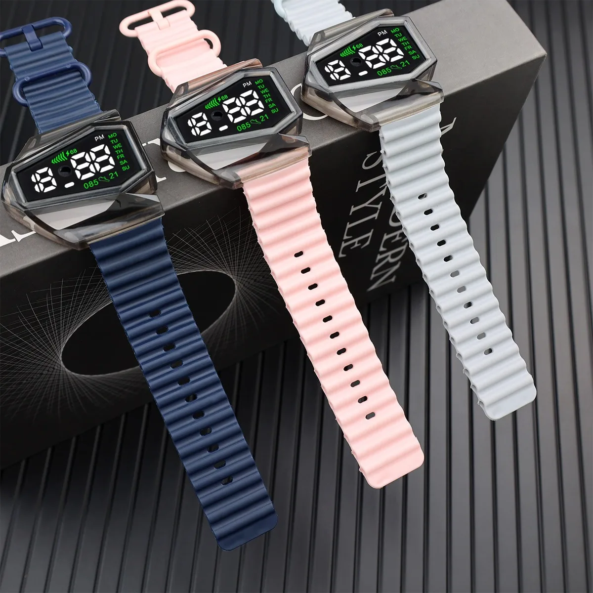Multi-function Aircraft Watch Touch Screen Digital Kids Watches Students Boys and Girls LED Sports Electronic Watch Clock Gifts