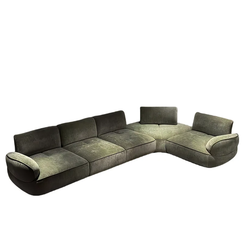 

Sofa curved multi-person corner combination sofa
