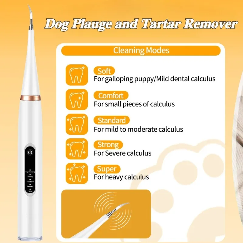Pet Ultrasonic Electric Tooth Cleaner Dental Stone Remover Dog Grooming Dog Equipment Toothbrush Dogs Accessories Supplies