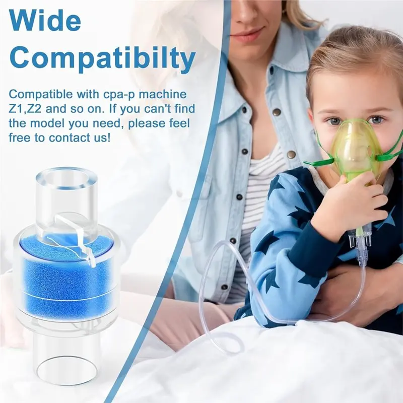 【24H SALE】For HME Z1, Z2 Heat Moisture Exchange Filter Replacement 6-Pack 22Mm Tubing Humidification Solution Fit