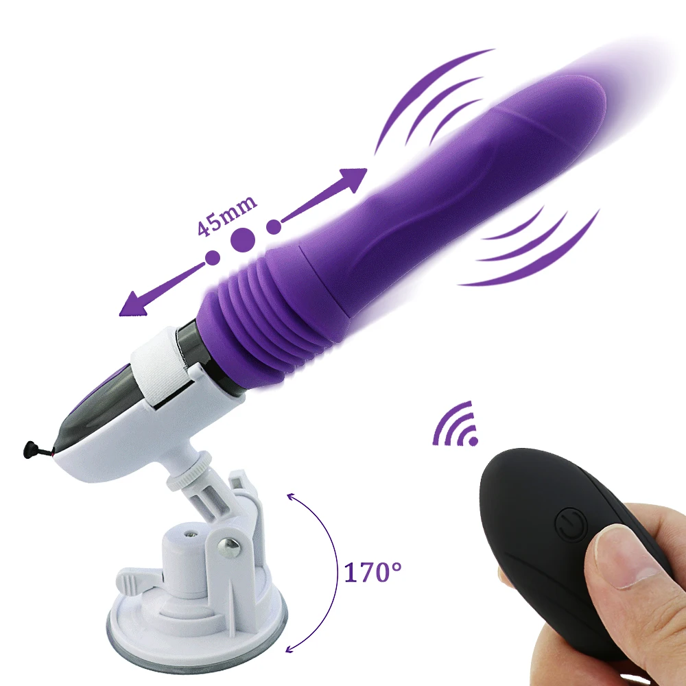 Telescopic Dildo Vibrator Automatic Up Down Massager G-spot Thrusting Retractable Pussy Vibrate Large Size Sex Toys for Women