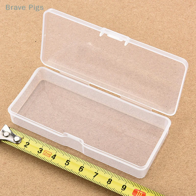 1PC Transparent Plastic Storage Box Sauce Bottle Fruit Fork Storage Box Empty Storage Box Jewelry Rectangle Case