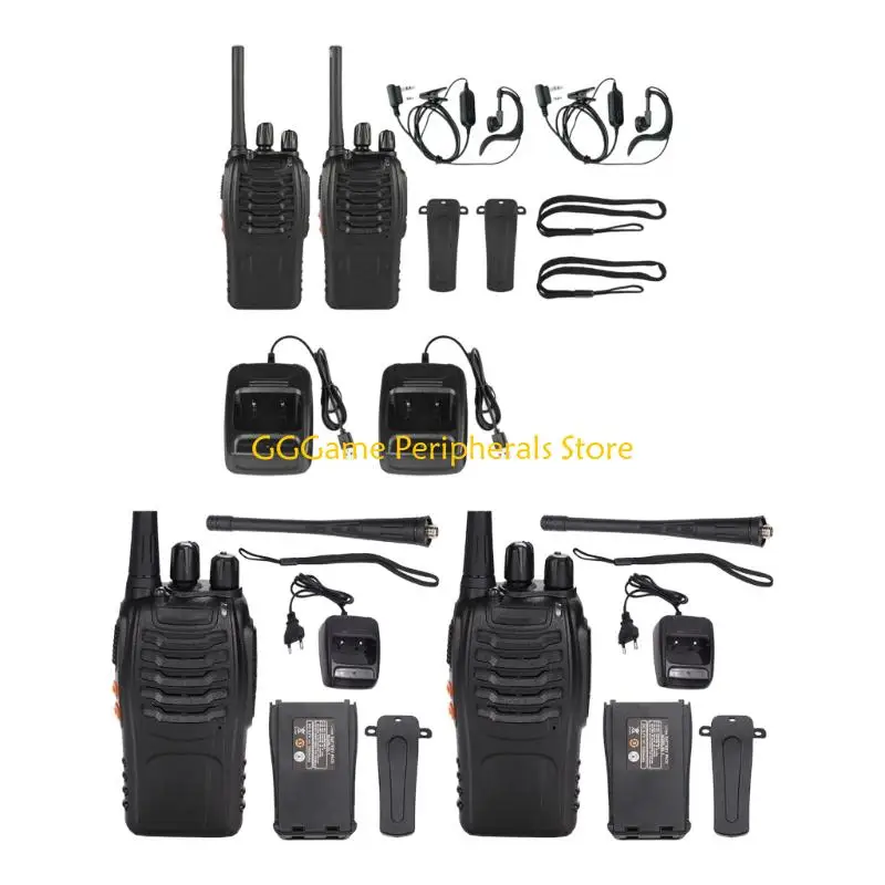 U55B 2 Set Talkies Offering 16 Programmable Channel 3.7W Power 1500mAh Rechargeable Battery Reliable Performances
