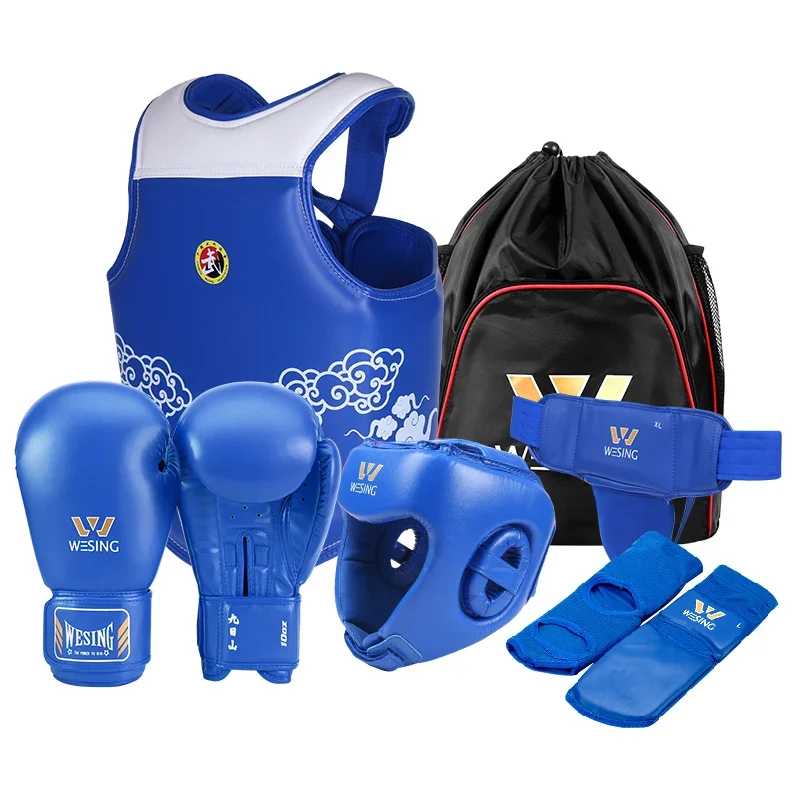 --Sparring Gear Set Martial Arts Sanda Wushu Equipment Gear Set