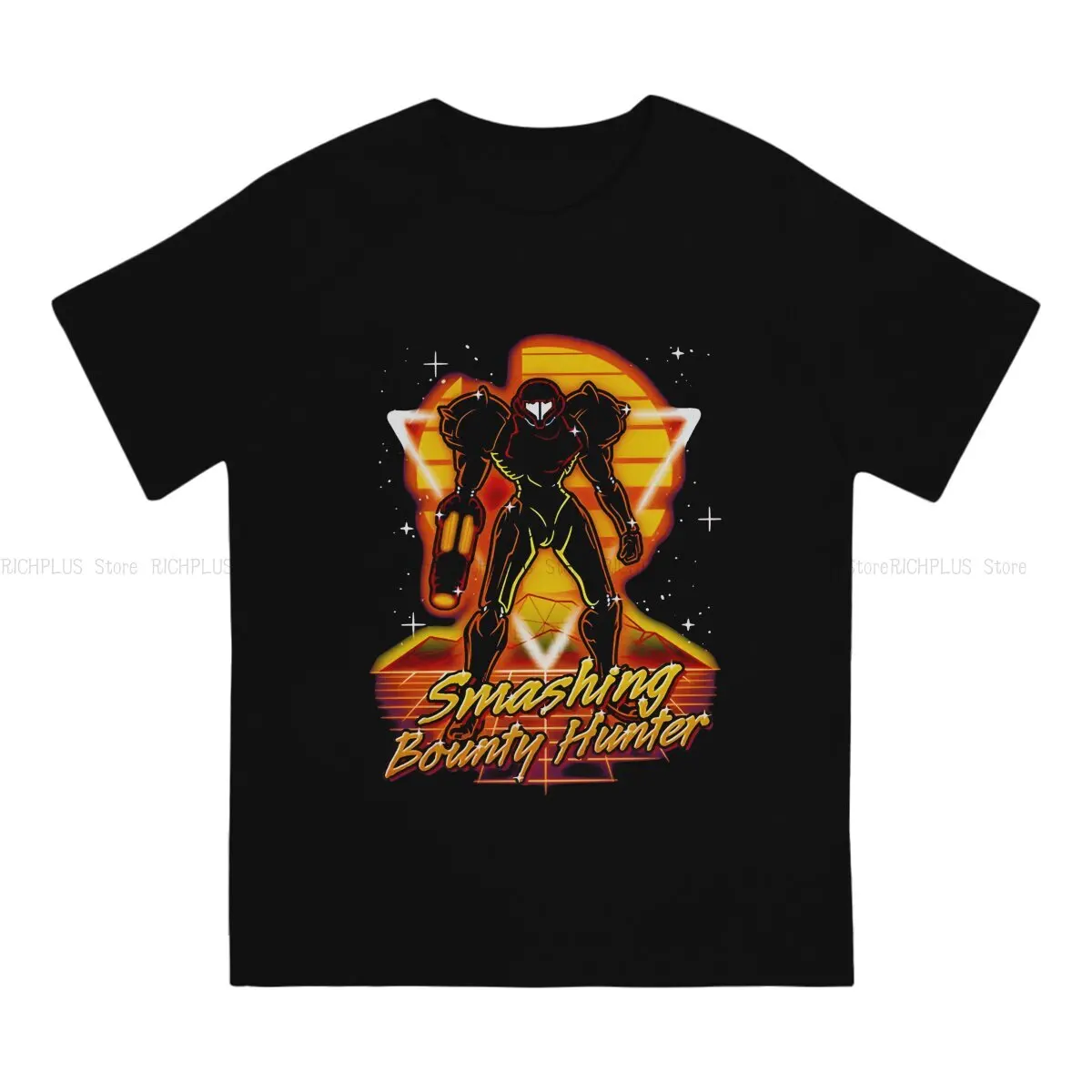 Dread Samus Man's TShirt Super Metroid Game O Neck Short Sleeve Polyester T Shirt Funny Gift Idea