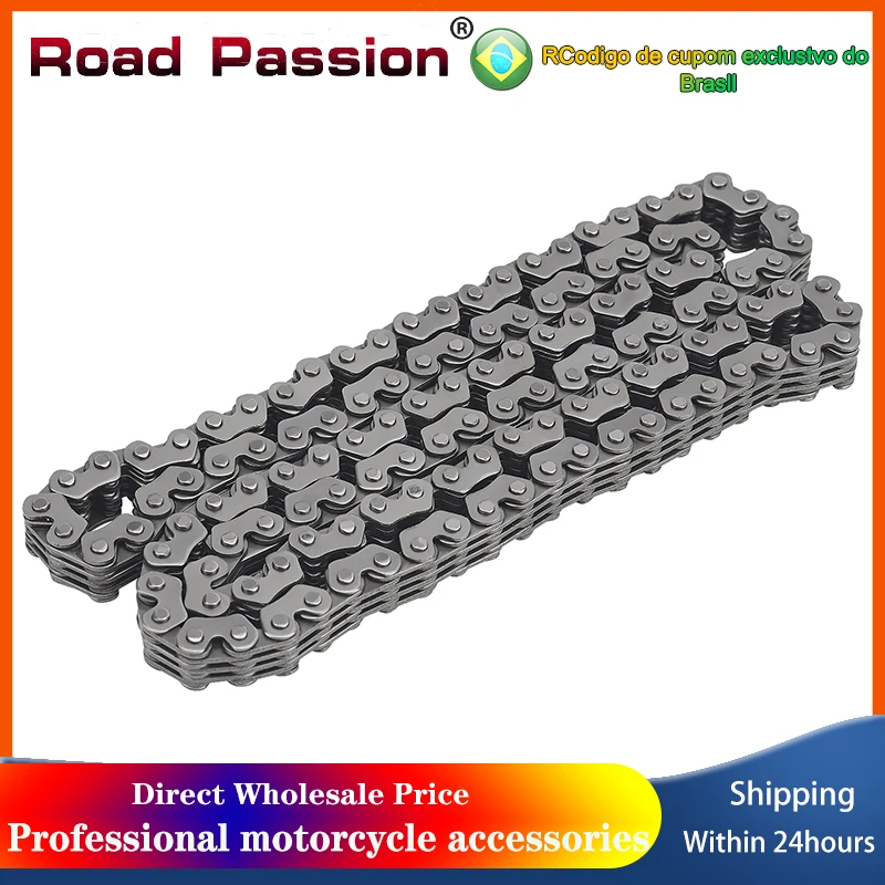 Corrente de distribuição para virabrequim de motocicleta, 4 + 5 148 links para kawasaki en400 en450 en500 er500 ex400 ex500 kle400 kle500 kaf450 vulcan