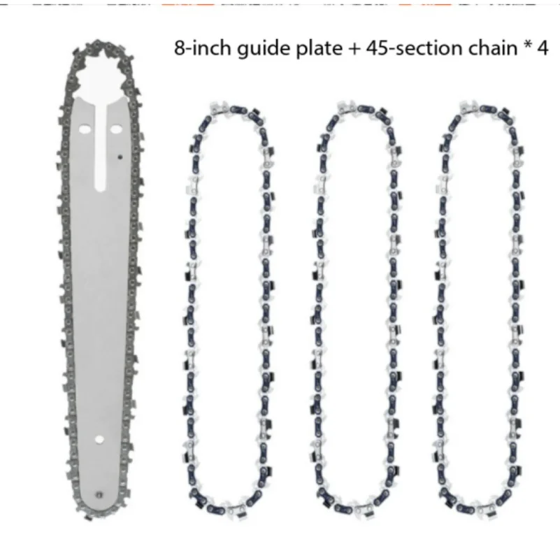 5pcs 8 Inch Steel Chainsaw Chain Metal Saw Chain 1/4 Pitch 45 Drive Electric Saw Accessory Replacement Chainsaw Saw Chain
