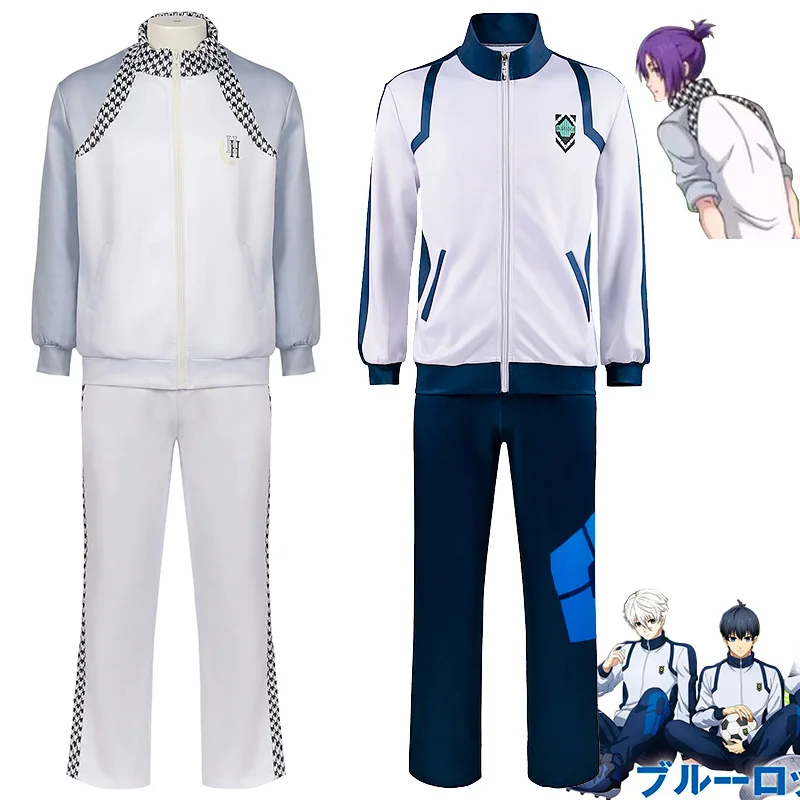 

Cosplay Isagi Yoichi Jersey Coat Pant Suit BLUE LOCK Sportswear Costume Halloween Anime Carnival Party Tracksuit Clothes Uniform