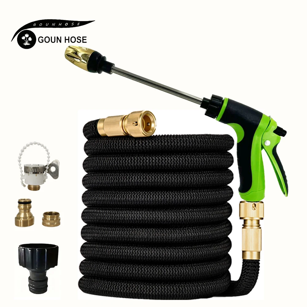 

Garden Hose Water Gun Pipe High-Pressure Car Wash Spray Nozzle Home Telescopic Hose Hose Foam Set Garden Watering Accessory