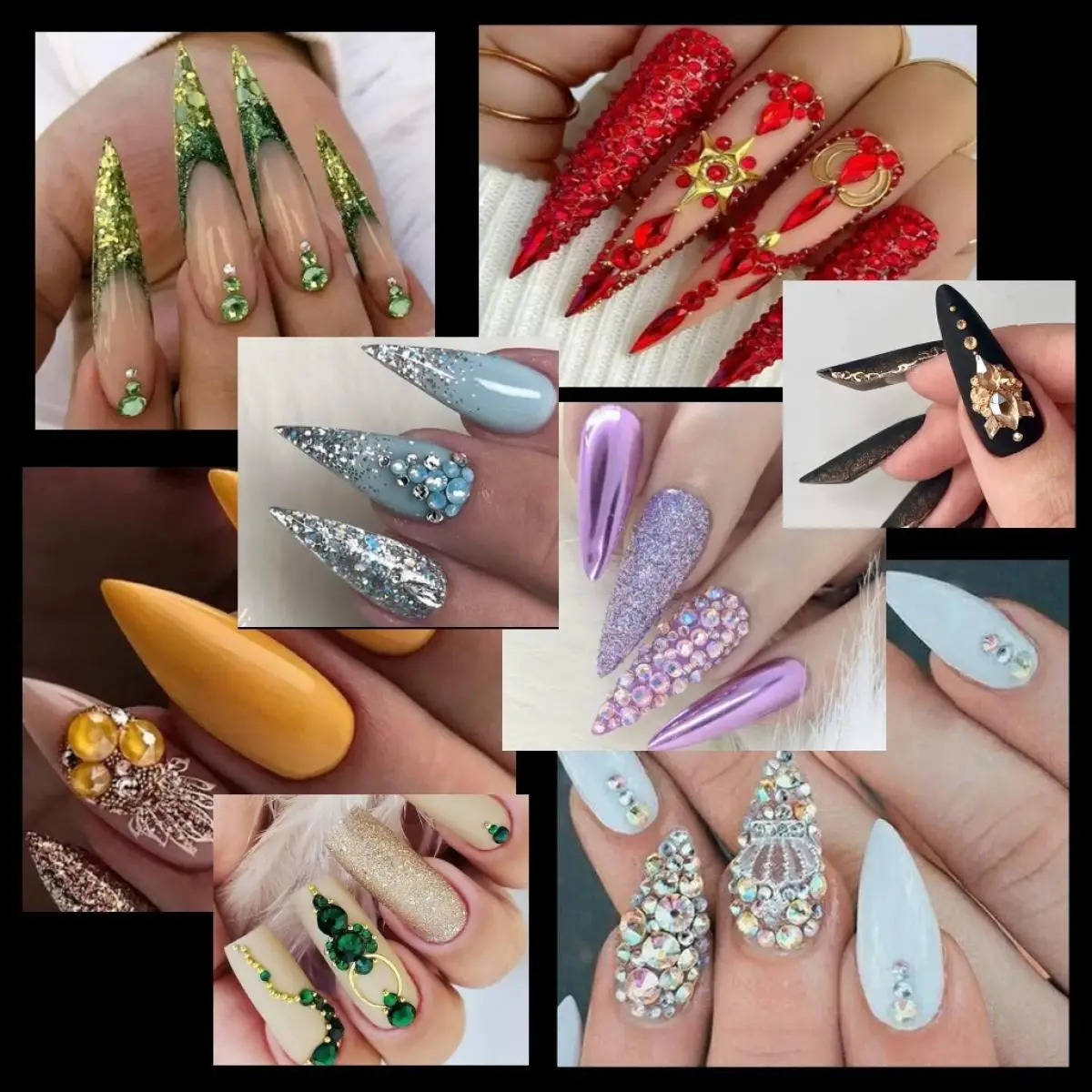 1 pudełko lśniące drobne wielkoformatowe zawieszki do paznokci ze strasem kolorowe okrągłe Rhinestone zdobienie paznokci dekoracje Manicure DIY akcesoria