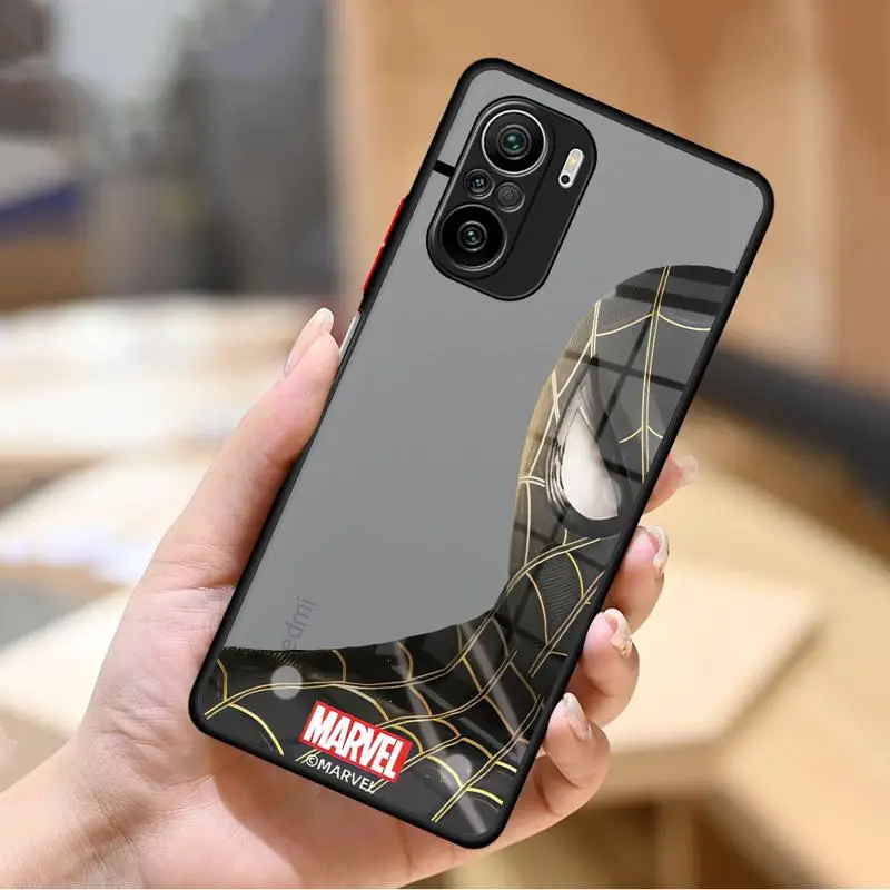 phone cases for Redmi Note 12S 11 case K40 8 10S 11Pro 10 13 8T 9 11S 10 Lite 12 Luxury Cover funda Marvel Spider Man Super Hero