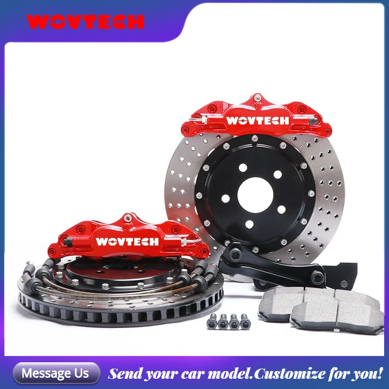 High Quality Big 4 Pot Brake Caliper with Customize 330mm Drilled Stotted  Curve Disc Rotor Kit for BMW E36 M3