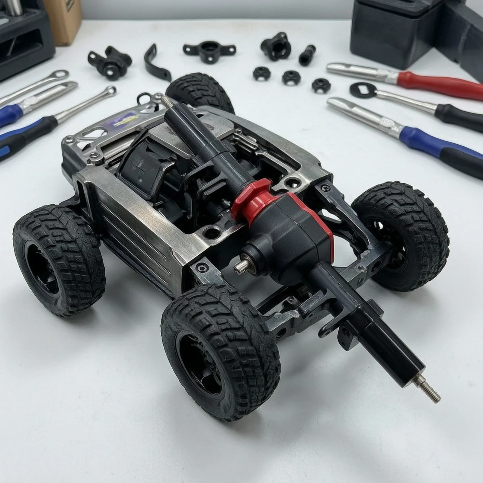 RC Crawler Axle with Differential 1/12 Scale Metal Axle Differential Hardware Upgrade Compatible