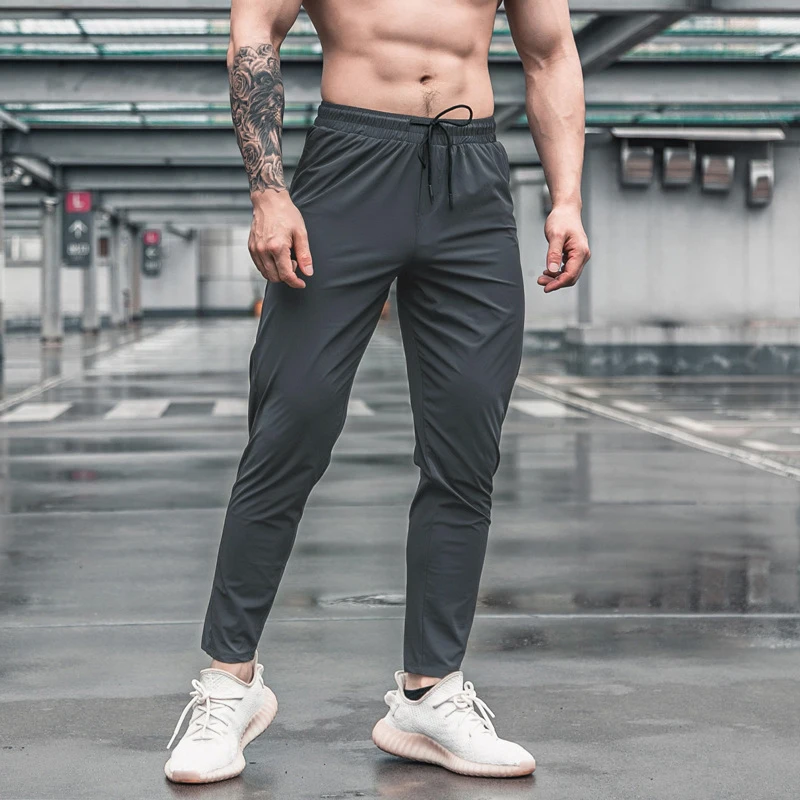 Men Running Fitness Thin Sweatpants Male Casual Outdoor Training Sport Long Pants Jogging Workout Trousers Bodybuilding