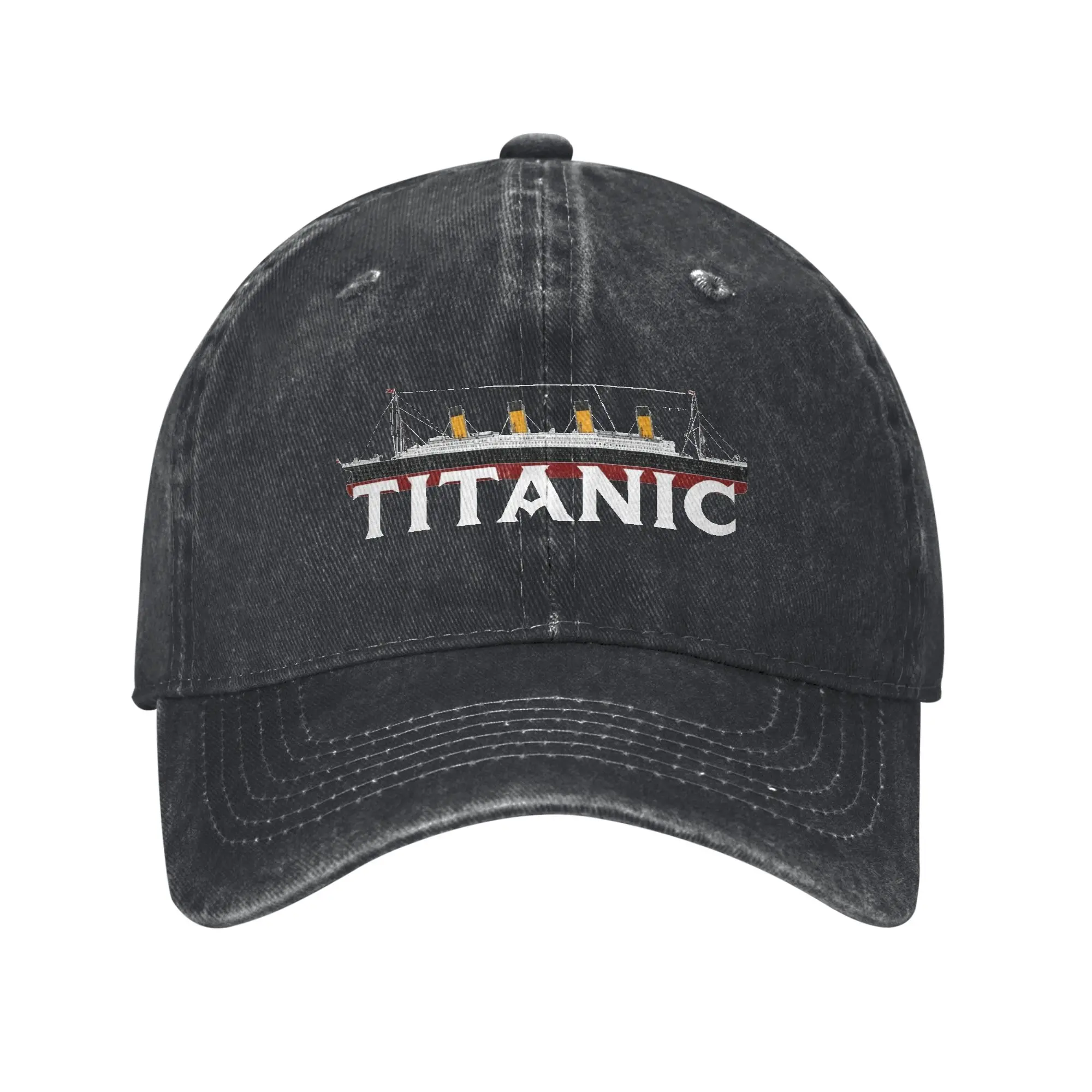 Classic Titanic Ship 1912 Atlantic Ocean Sink Sea Disaster Poster Baseball Cap for Men Distressed Denim Washed Headwear Hats Cap