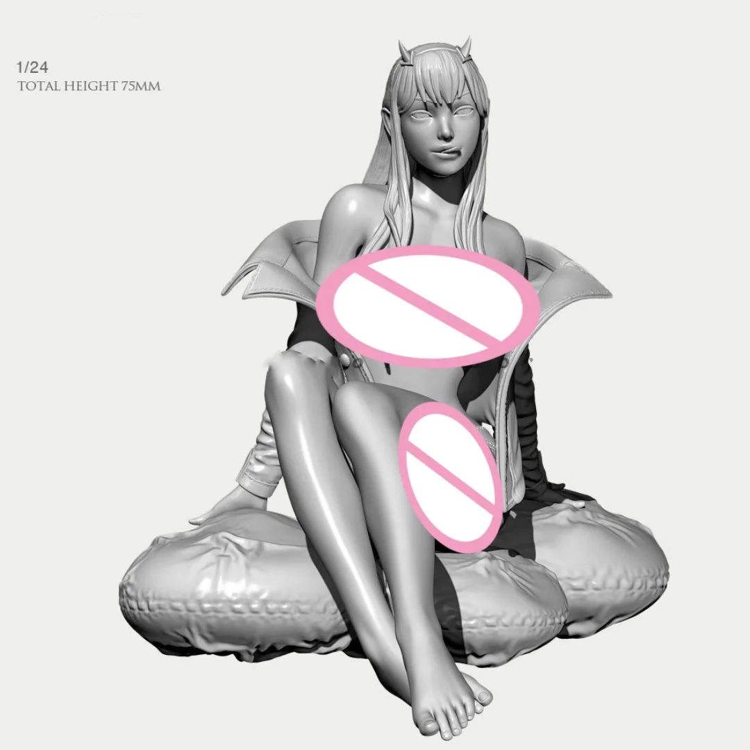 

1/24 Scale Resin Figure Sitting posture of devil goddess Assemble Model Kit Unassembled Unpainted 3D printing toy 1161