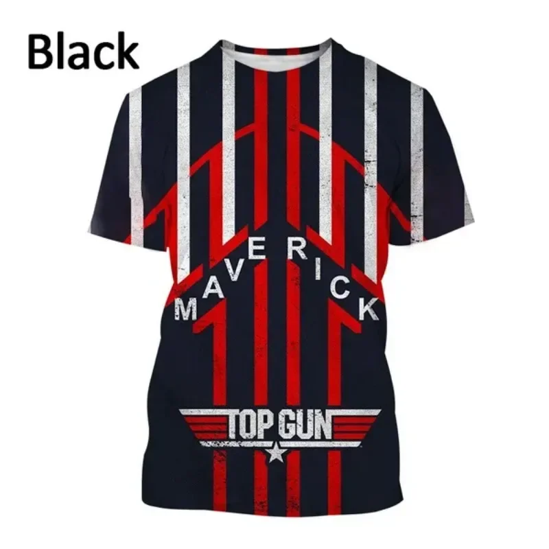 Top Gun Lone Ranger Tom Cruise 3D Print T-shirt Movie TOP GUN Round Neck Short Sleeve Casual Harajuku Street Oversized T-shirt