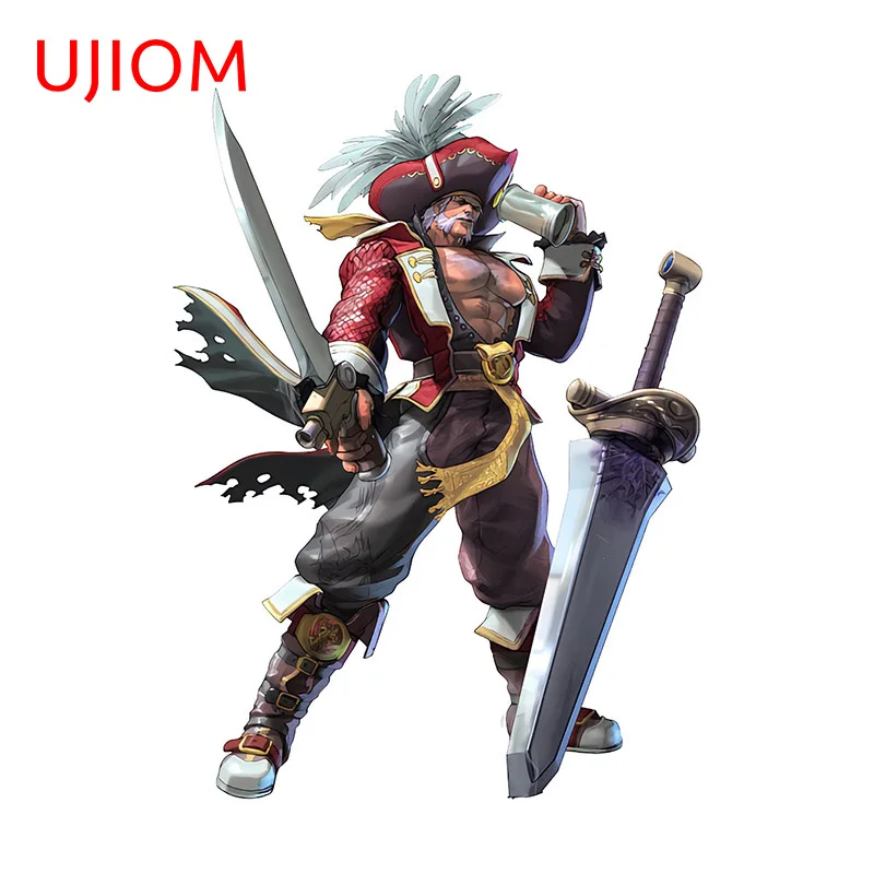 UJIOM 13cm X 9.5cm Soul Calibur Anime Boys Wall Sticker Sunscreen Interesting Decal Air Conditioner Trunk Wallpapers Home Decor