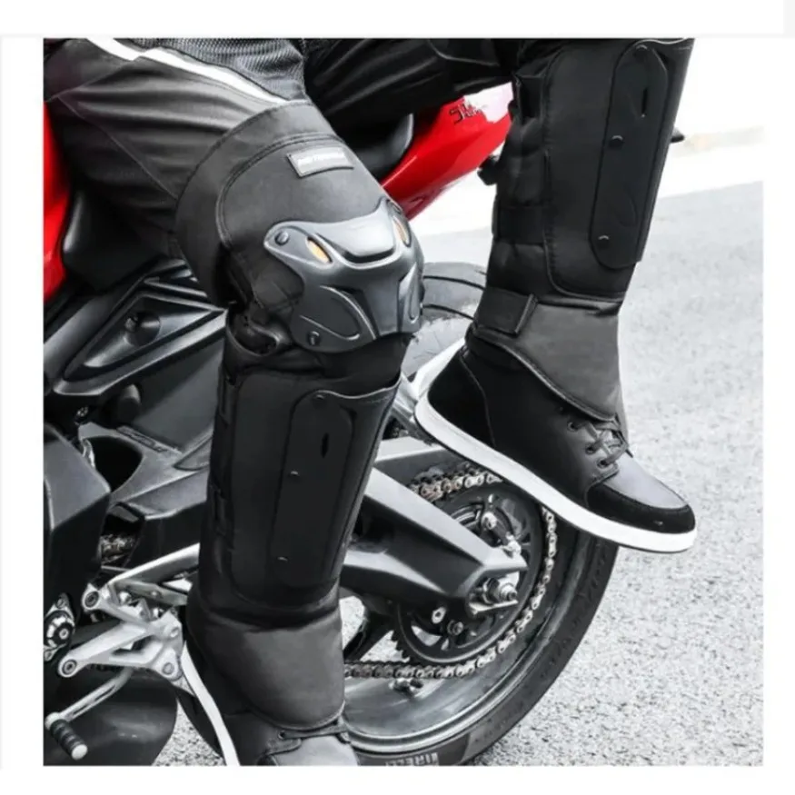 Motorcycle Winter Fleece Long Warm Knee Pads Winter Windproof Electric Vehicle Windshield Leggings Lengthened Anti-fall Knee Pad