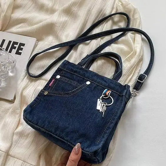 

Creative Retro Washed Denim Personalized Ladies' Crossbody Bags Fashionable Verstaile Handbags High-quality Shoulder Bags Girl