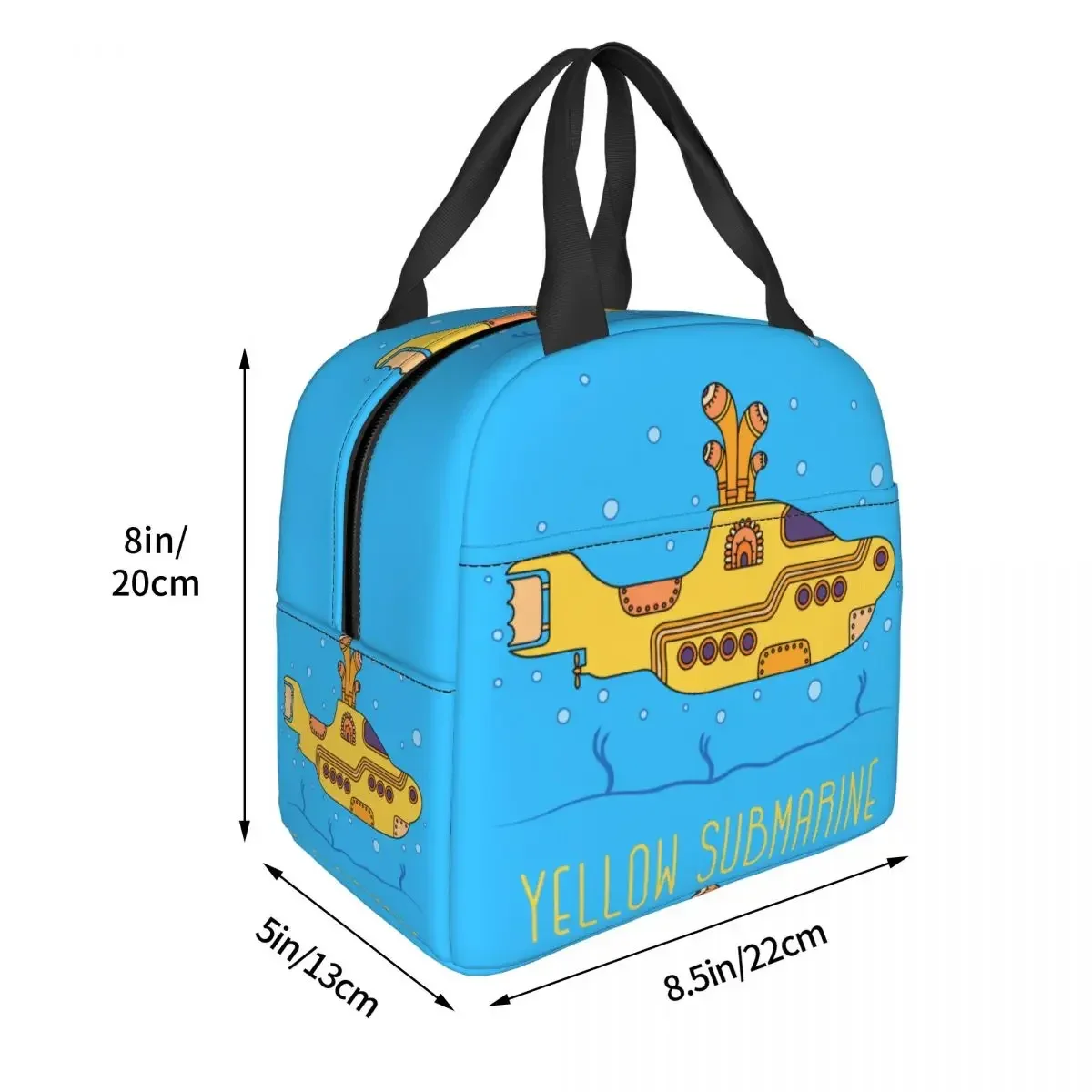 Beatle Submarine Lunch Bag Portable Insulated Oxford Cooler Bag Thermal Picnic Lunch Box for Women Kids