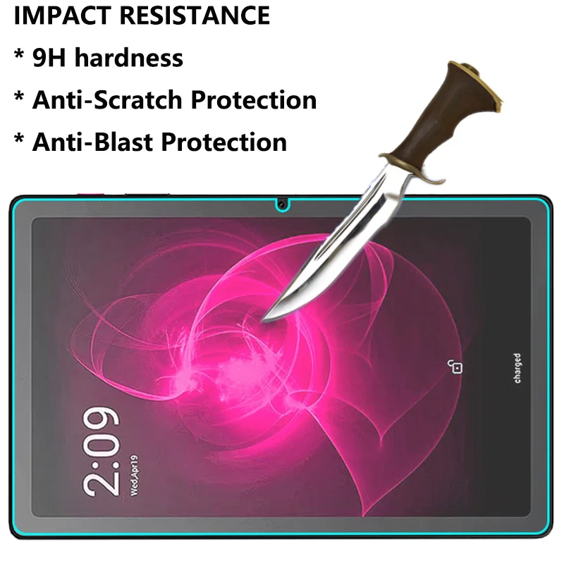 2 قطعة ل T-Mobile Revvl Tab 5G واقي للشاشة من الزجاج المقسى على لـ T-Mobile Revvl Tab 5G 2.5D مضاد للخدش HD مقوس الفيلم